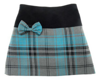 Blue Tartan Skirt - Tartan and Cord