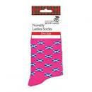 Multi Saltire Socks - Pink
