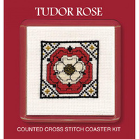 Tudor Rose Cross Stitch Coaster Kit
