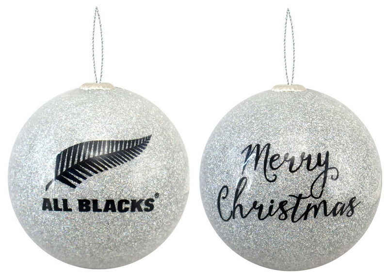 All Black Merry Christmas silver Christmas decorations. Scottish