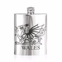 Welsh dragon hip flask