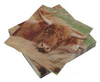 Highland cow napkins
