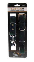 Tartan dog collar and lead set - Black Watch