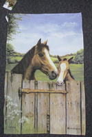 Horse and Foal Tea Towel