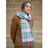 Diana Memorial Tartan Lambswool Scarf - Rose 