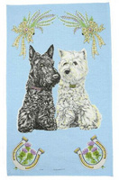 Scottie/Westie Tea Towel