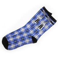 Novelty Kilt Socks Blue