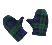 Childs Fleece Mittens in Black Watch