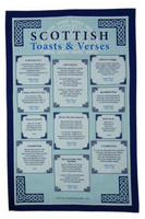 Scottish Toasts & Verses Cotton Tea Towel