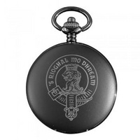 Clan Crest Matt Black Pocket Watch (on order only)