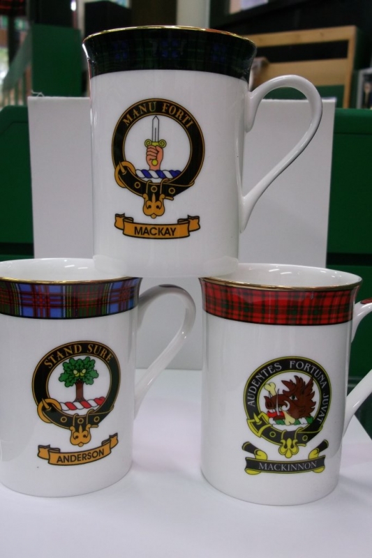 Murray Scottish Clan Mug Crest Motto Atholl Tartan 11oz Ceramic Coffee Tea Mug