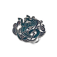 Celtic Horse Scarf Ring
