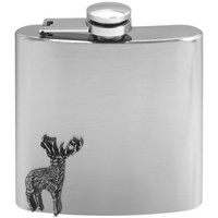 Stag Emblem Hip Flask
