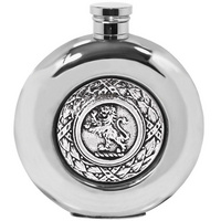 6oz Lion Badge Flask