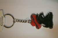 Scottie with Hat Keyring