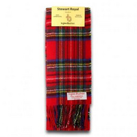 Tartan brushed-wool scarf (30cm x 150cm)