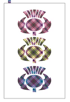 Tartan Thistle Trio Tea Towel