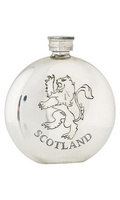 6oz Lion Rampant Scotland Pewter Flask
