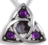 Amethyst Love Knot Pendant