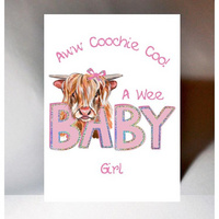 Baby Card Coohie Coo Girl