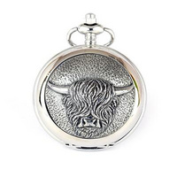 Highland Cow Pocket Watch