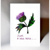 Scottish Greetings Card - Large Thistle