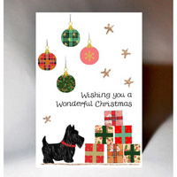Christmas Scottie and Presents Card