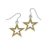 Xmas Star Gold Earrings