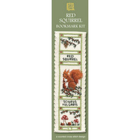 Red Squirrel Cross Stitch Bookmark Kit