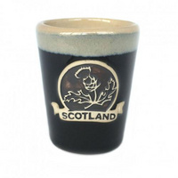 Stoneware Thistle Shot Cup - Black