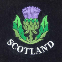 Embroidered Golf Towel Thistle/Scotland