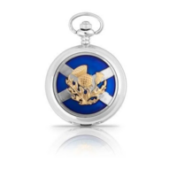 Enamel Saltire and Thistle Mechanical Pocket Watch