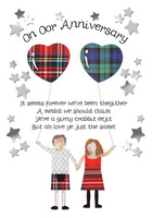 Oor Anniversary Balloon Couple Card
