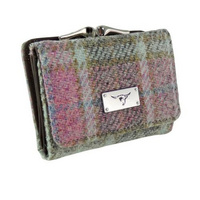 Harris Tweed 'Unst' Small Purse in Soft Pink Buchanan