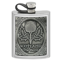 6oz Embossed Thistle Flask