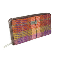Harris Tweed ' Staffa' Long Zip Purse