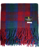 Lindsay modern tartan travel rug